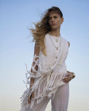 CASHMERE FRINGE VEST