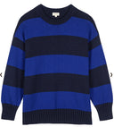 COTTON KNIT STRIPE CREWNECK