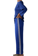 SILK STRIPE CROP PANT