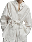 LARA LINEN CRINKLE BLOUSE