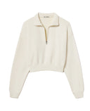 CROPPED HALF-ZIP SWEATSHIRT