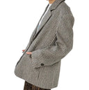 STRIPED OVERSIZED WOOL BLAZER