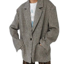 STRIPED OVERSIZED WOOL BLAZER