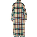 LONG WOOL CHECKED COAT