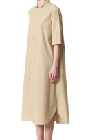 ABITO ACCA CLARA TAN MIDI DRESS