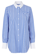 MEJRA WEDGE BLUE STRIPE SHIRT