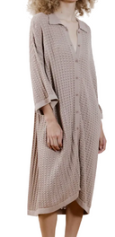 BERTA LACE KNIT SHIRT DRESS